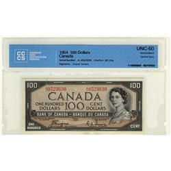 1954 $100 BC-35a #AJ0523636, CCCS UNC60.