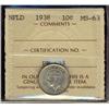 Image 1 : 1938 NFLD 10¢ ICCS MS63