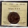 Image 1 : 1920 1¢ Large ICCS MS62RB.