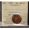Image 1 : 1922 1¢ ICCS AU55.  Red example.