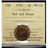 Image 1 : 1936 1¢ ICCS MS63RB.
