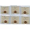 Image 1 : 2006P 1¢ ICCS MS64.  Lot of 6 coins all red.  A difficult issue to find.