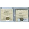 Image 1 : 1891 5¢ Obv. port. #2. ICCS AU-55; 1892. Obv. port. #2. ICCS EF-45. Lot of two (2) pcs., both with m