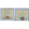Image 1 : 1894 5¢ ICCS VF-30; 1900, Round O. ICCS VF-30. Lot of two (2) coins, both with light to medium heavy