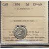 Image 1 : 1894 5¢ ICCS EF40. Blast white example.