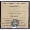 Image 1 : 1899 5¢ ICCS EF40.