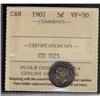 Image 1 : 1901 5¢ ICCS VF30.