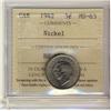 Image 1 : 1942 5¢ Nickel ICCS MS63