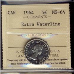 1964 5¢ EWL ICCS MS64.