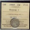 Image 1 : 1880H 10¢ ICCS F15, Obv 1.