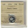Image 1 : 1954 10¢ ICCS MS63 Heavy cameo.