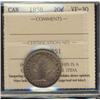 Image 1 : 1858 20¢ ICCS VF30.