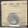 Image 1 : 1885 25¢ ICCS VF30. Key date issue full white and attractive.