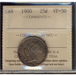 1900 25¢ ICCS VF30.