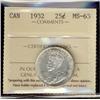 Image 1 : 1932 25¢ ICCS MS63.  Very lustrous example with little toning.