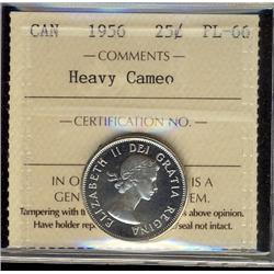 1956 25¢ ICCS PL66 Heavy Cameo.
