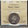 Image 1 : 1957 25¢ ICCS PL66 Heavy Cameo.