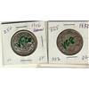 Image 1 : 1932 & 1946 50¢.  Lot of 2 coins, 1932 VG and 1946 VF20.
