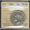 Image 1 : 1948 50¢ ICCS EF40.