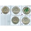 Image 1 : 1935 (3), 1936 & 1949 $1.  Lot of 5 coins EF or better.