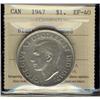 Image 1 : 1947 $1 BL ICCS EF40. Designated, Cleaned.