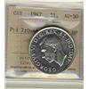Image 1 : 1947 $1 Ptd, Quad HP ICCS AU50.