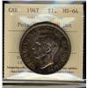 Image 1 : 1947 $1 Ptd w/dot ICCS MS64. TIED for finest known. VERY RARE! UNDERRATED!