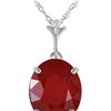 Image 1 : Genuine 3.5 ctw Ruby Necklace 14KT White Gold - REF-38M6T