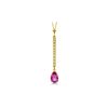 Genuine 1.80 ctw Pink Topaz & Diamond Necklace 14KT Yellow Gold - REF-33Z8N