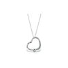 Genuine 0.25 ctw Aquamarine Necklace 14KT White Gold - REF-29T3A