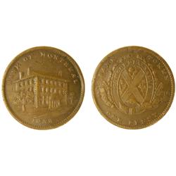 Breton # 523, CH-LC-11a1, Penny 'Side view'. VF with minor marks.  Excessively scarce and seldom off