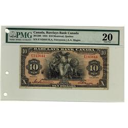 The Barclay's Bank 1935 $10 CH-30-12-08 #E145644 PMG VF20.