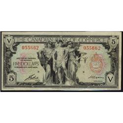 The Canadian Bank of Commerce 1935 $5 #055662, CH-75-18-02.  VF+ in grade.