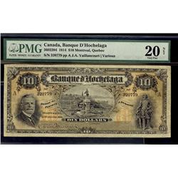 La Banque D'Hochelaga 1914 $5 #641903 CH-360-22-02 CCCS VF20. Only 21 examples known.
