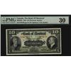 Image 1 : The Bank of Montreal 1938 $10 #076776, CH-505-62-04 PMG VF30.