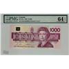 Image 1 : 1988 $1000 BC-61b #EKA2209938 PMG UNC64.