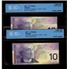 Image 1 : 2001 $10 BC-63b #FDZ973958\9962534.  Lot of two notes CCCS UNC63 and UNC65 respectively.