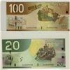 Image 1 : 2004 $20 BC64a-i #ELA0333330 RADAR & 2003 $100 BC-66a-i #EJA2242708.  Lot of 2 notes both Original U