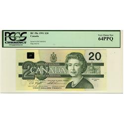 1991 $20 BC-58c #AWF3000000, PCGS CH UNC64 PPQ.