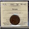 Image 1 : 1861 N.S. ½¢  ICCS MS60BN.
