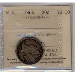 1864 N.B. 20¢  ICCS VG10