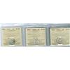 Image 1 : 1941c Nfld 10¢ AU50, 1942c 5¢ & 1947c MS60 10¢.  Lot of 3 Nfld coins all ICCS graded.