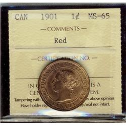 1901 1¢ ICCS MS65RD.