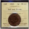 Image 1 : 1905 1¢ ICCS MS63RB.
