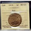 Image 1 : 1919 1¢ ICCS MS65RD.