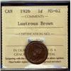 Image 1 : 1926 1¢ ICCS MS62 Lustrous BN.