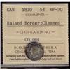 Image 1 : 1870 RB 5¢ ICCS VF30.  Designated, Cleaned.