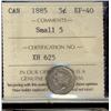 Image 1 : 1885 5¢ Sml 5 ICCS EF40.
