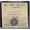 Image 1 : 1887 5¢ ICCS F15.