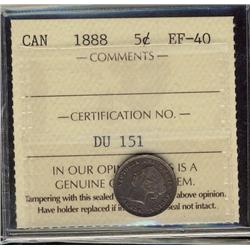 1888 5¢ ICCS EF40. 